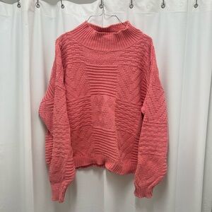 Castle Square Salmon Vintage Knit Sweater